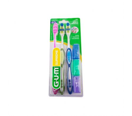 CEPILLO DE DIENTE GUM SUPREME MEDIANO X3 MEDIO