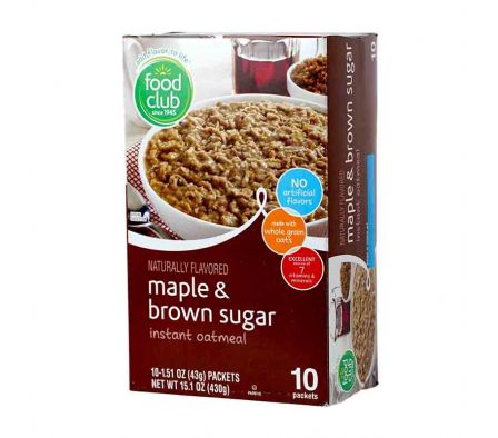 AVENA INSTANTANEA CON SYRUP FOOD CLUB 430 GR