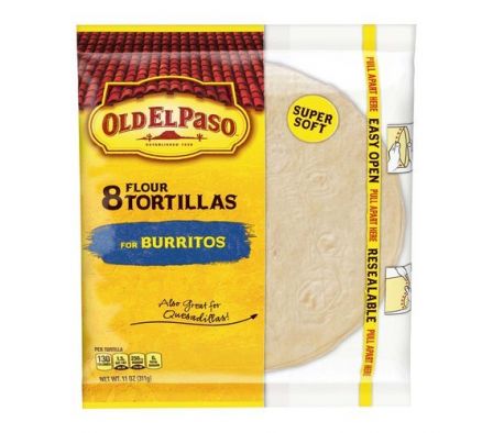 TORTILLAS P/BURRITOS OLD EL PASO X 8 UN.
