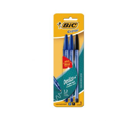 BOLIGRAFO BIC CRISTAL SOFT 2A-1N BLSITER 3 UNDS