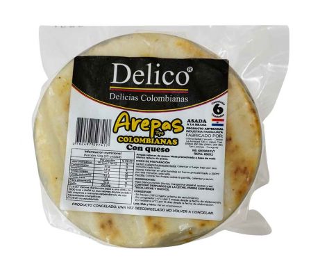 AREPAS DELICO TIPO COLOMBIANAS C/ QUESO 6UN