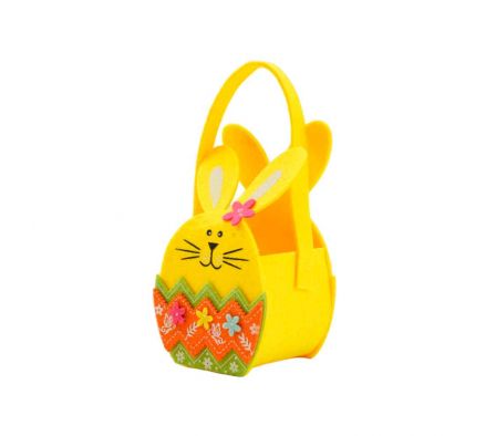 CESTA DE FIELTRO P/HUEVO PASCUA 11*8*18CM