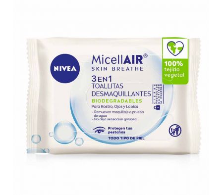 TOALLITAS FACIAL DESMAQ NIVEA MICELAR 3 EN 1