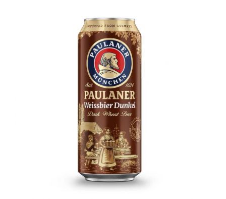 CERVEZA PAULANER WEISSBIER DUNKEL LATA 500 ML