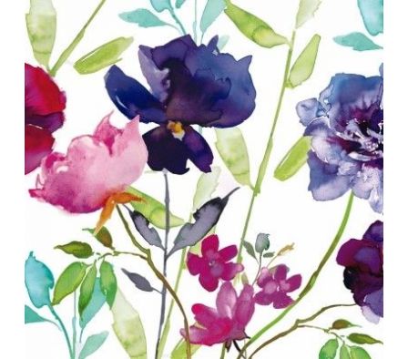 SERVILLETA TIFLAIR VIOLA FIORI 33X33CM