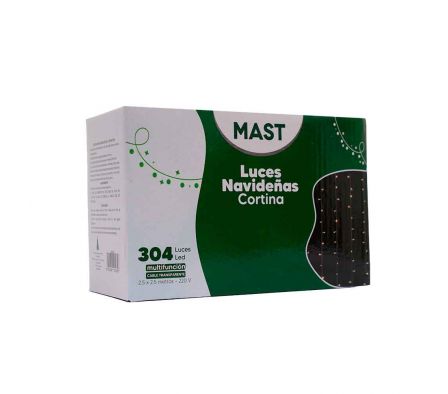 LUZ NAVIDEÑA CORTINA 304 LED 2.5.2.5 MT C/CONECTOR