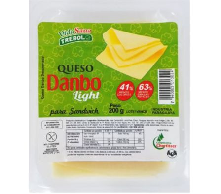 QUESO DANBO TREBOL LIGHT EN FETAS 200GR