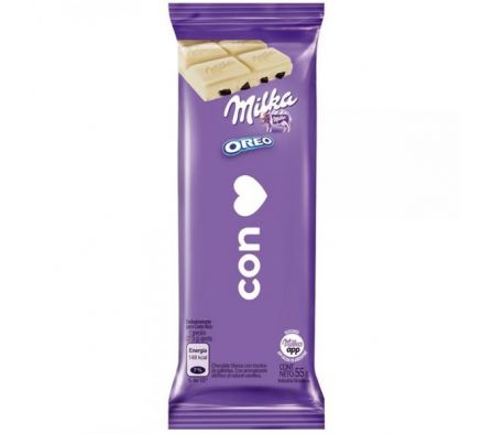 CHOCOLATE MILKA OREO BLANCO TABLETA 55GR