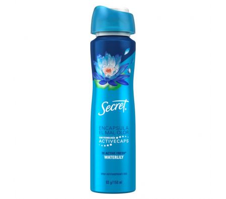 DESODORANTE SECRET SPRAY WATERLILY 93G