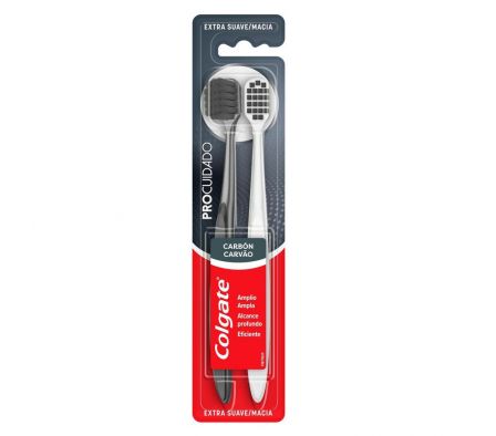 CEPILLO DENTAL COLGATE PRO CUIDADO CARBON 2X1
