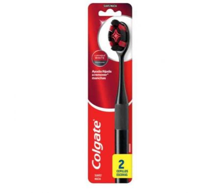CEPILLO DENTAL COLGATE LUMINOUS WHITE CHARCOAL 2 