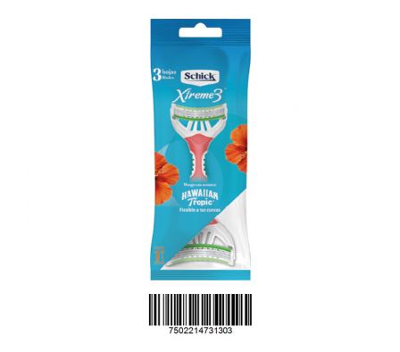 MAQUINA DE AFEITAR SCHICK EXTREME 3 HAWAIIAN TROPI