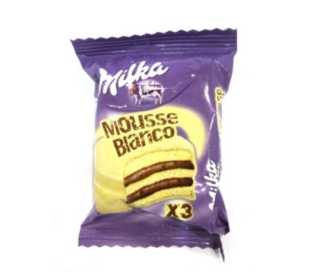 ALFAJOR MILKA TRIPLE MOUSSE BLANCO 55 GR