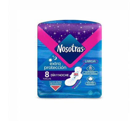 TOALLA HIGIENICA NOSOTRAS EXTRAPROTDIA NOCHE 8UN