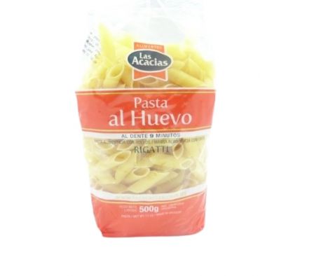 FIDEOS LAS ACACIAS  AL HUEVO RIGATTI 500GR.