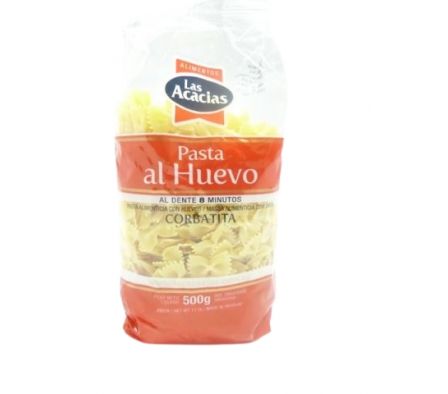 FIDEOS LAS ACACIAS AL HUEVO CORBATITA  500GR.