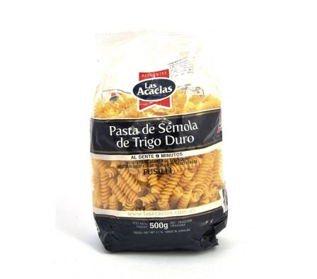 FIDEOS LAS ACACIAS  SEMOLA FUSILLI 500GR.
