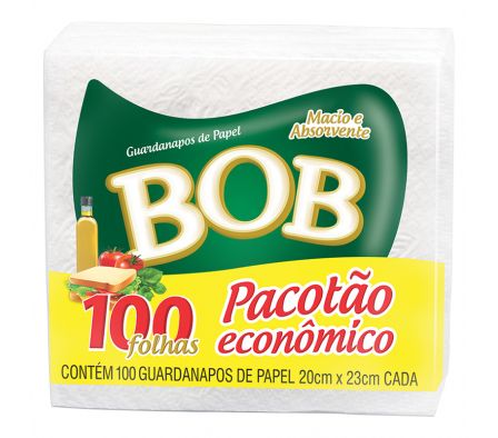 SERVILLETAS DE PAPEL BOB 100 HOJAS
