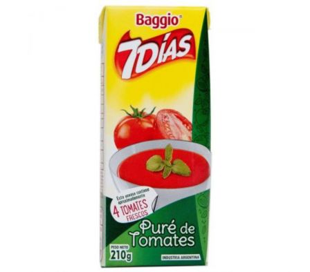 PURE DE TOMATE BAGGIO 7 DIAS 210GR