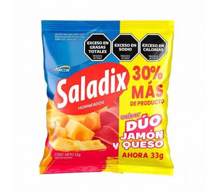 SALADIX DUO JAMON Y QUESO 33GR