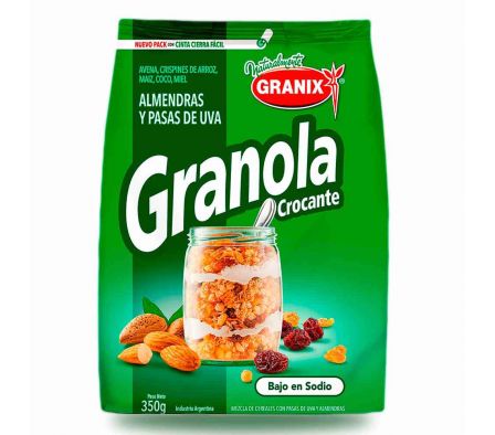 GRANOLA GRANIX  ALMENDRA Y UVA PASAS 350GR