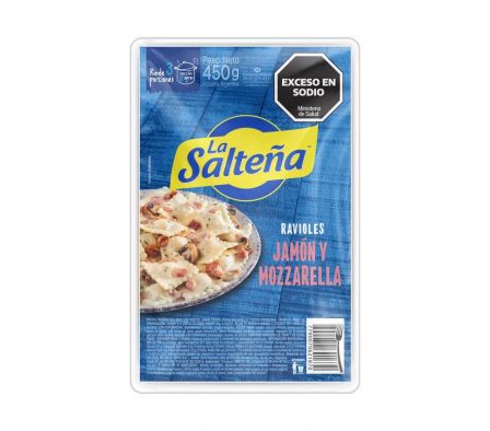 RAVIOLES DE RICOTA,JAMON Y MUZZ.LA SALTEÑA