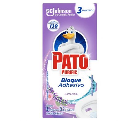 LIMPIADOR PATO ADHESIVO P/INODOROS LAVANDA 3UN