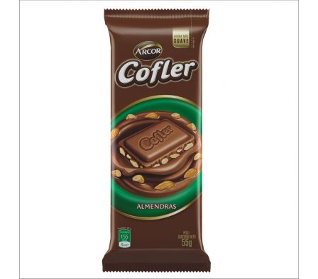 COFLER CHOCOLATE LECHE/ALMENDRAS 12*10*55GR