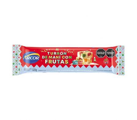TURRON ARCOR MANI C/FRUTA 120GR