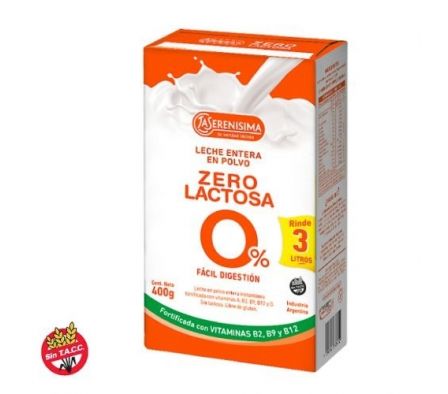 LECHE EN POLVO LA SERENISIMA DESLACTOSA 400GR