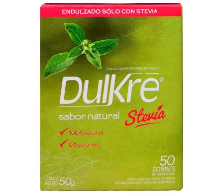 EDULCORANTE DULKRE STEVIA 50 SOBRES