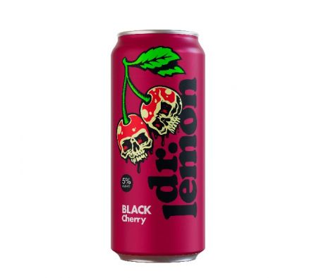 VODKA DR LEMON CHERRY BLACK LATA 473ML