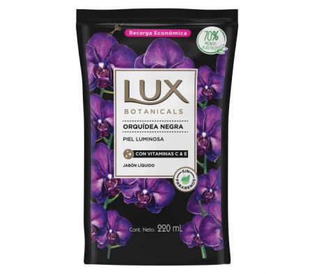 JABON LIQUIDO LUX ORQUIDEA NEGRA RFL 220ML