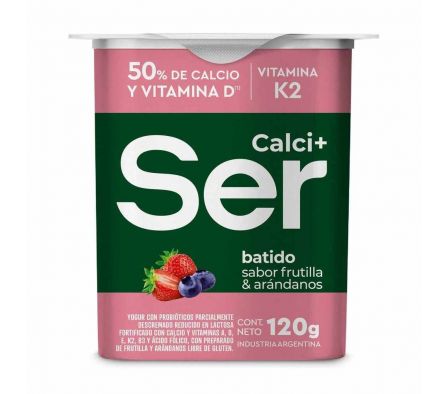 YOGUR SER CALCIO + BATIDO FRUTOS ROJOS 120GR