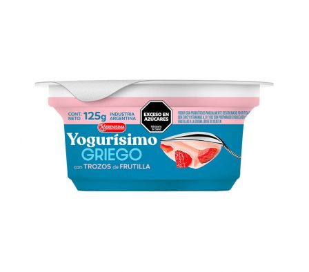 YOGUR YOGURISIMO GRIEGO FRUTILLA A LA CREMA 125GR