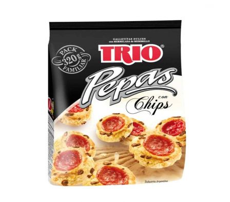 GALLETITA DULCE TRIO PEPAS CON CHIPS 150GR