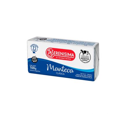 LA SERENÍSIMA MANTECA PAQUETE POR 100 GR