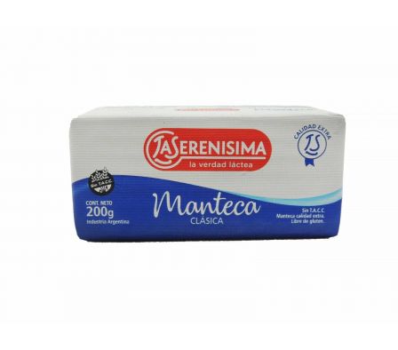 LA SERENÍSIMA MANTECA C/VITAMINA E PAQUETE X 200 G