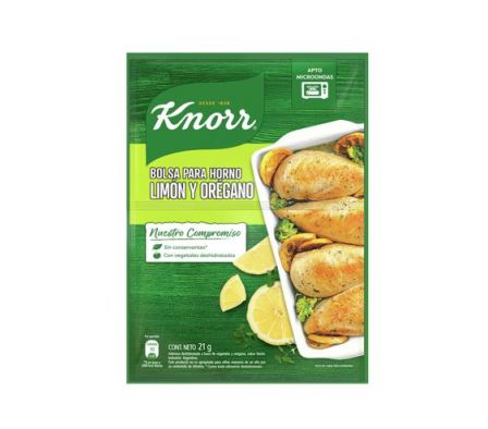 CONDIMENTO KNORR BOLSA HORNO LIMON OREGANO 21G