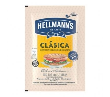 MAYONESA HELLMANNS CLASICA SACHET 118GR