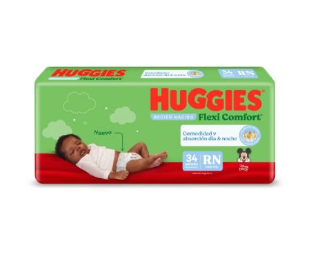 PAÑAL HUGGIES FLEX COMFORT RN MEGA 34UN