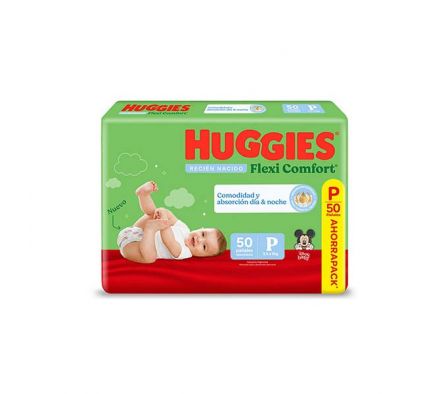 PAÑAL HUGGIES FLEXI COMFORT TAMAÑO P AHORROPC 50UN