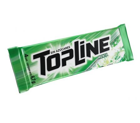 TOP LINE CHICLE MENTA 20 X10 UN