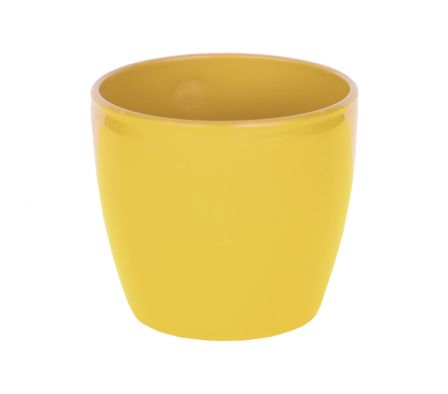 MACETA PREMIUN REDONDA AMARILLO N°8
