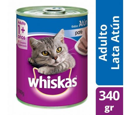 ALIM.P/GATO WHISKAS ADULTO ATUN LATA  X340GR