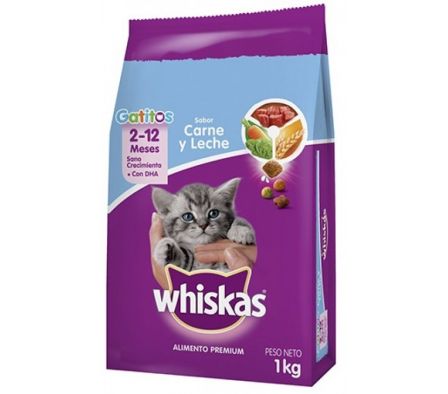 ALIM.P/GATO WHISKAS CARNE&LECHE 1KILO