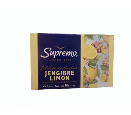 TE SUPREMO  DE JENGIBRE C/LIMON X20 UN 30GR 