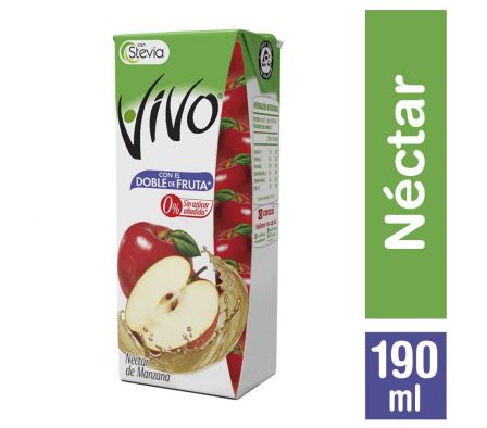 VIVO JUGO NECTAR MANZANA 190CC