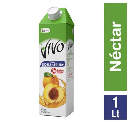 VIVO JUGO NECTAR DURAZNO 1LITRO