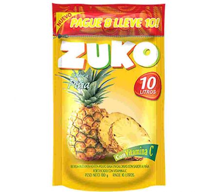 JUGO POLVO ZUKO PIÑA 10 LTS 100 GRS